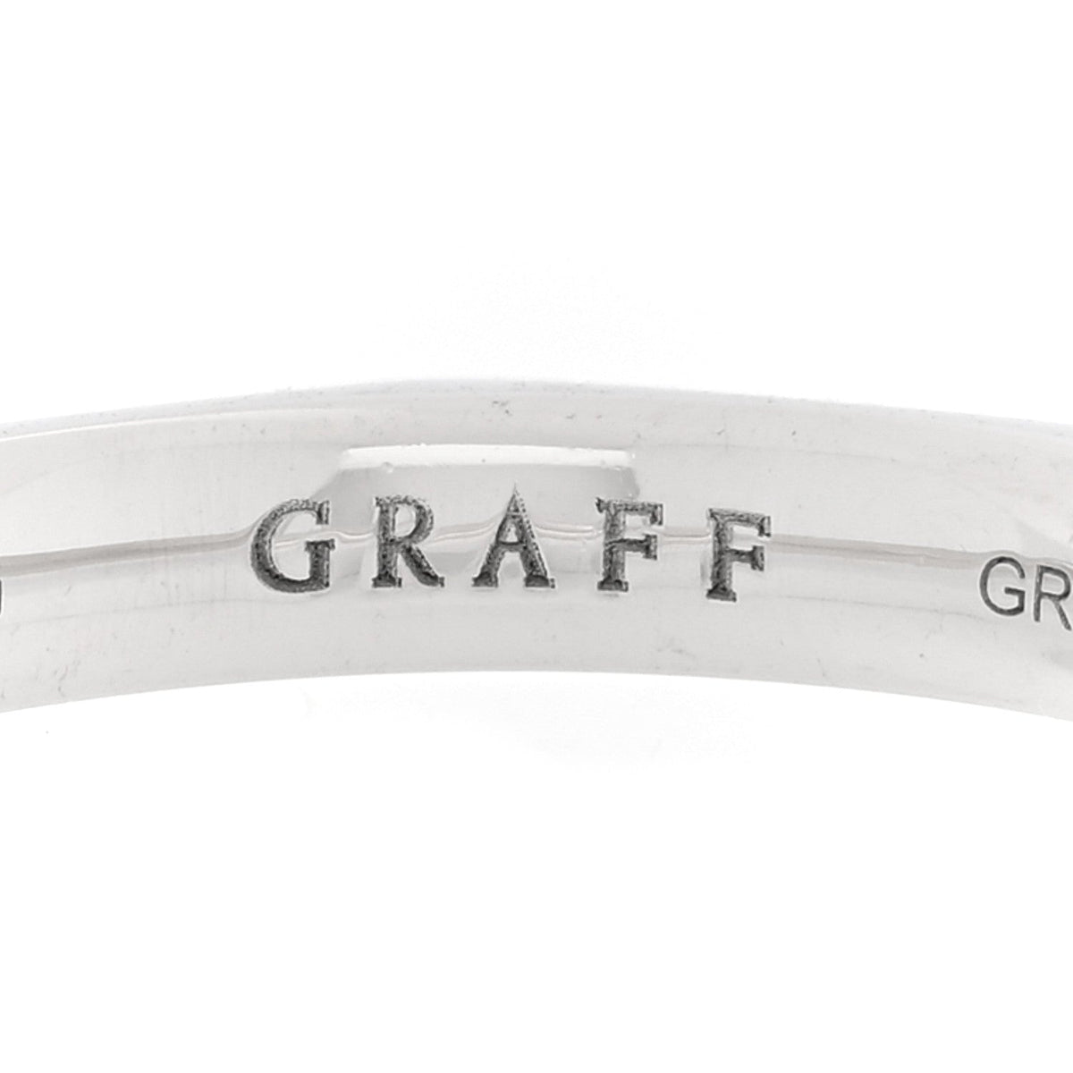 18K White Gold Diamond Laurence Graff Signature Band Ring 57 7.75