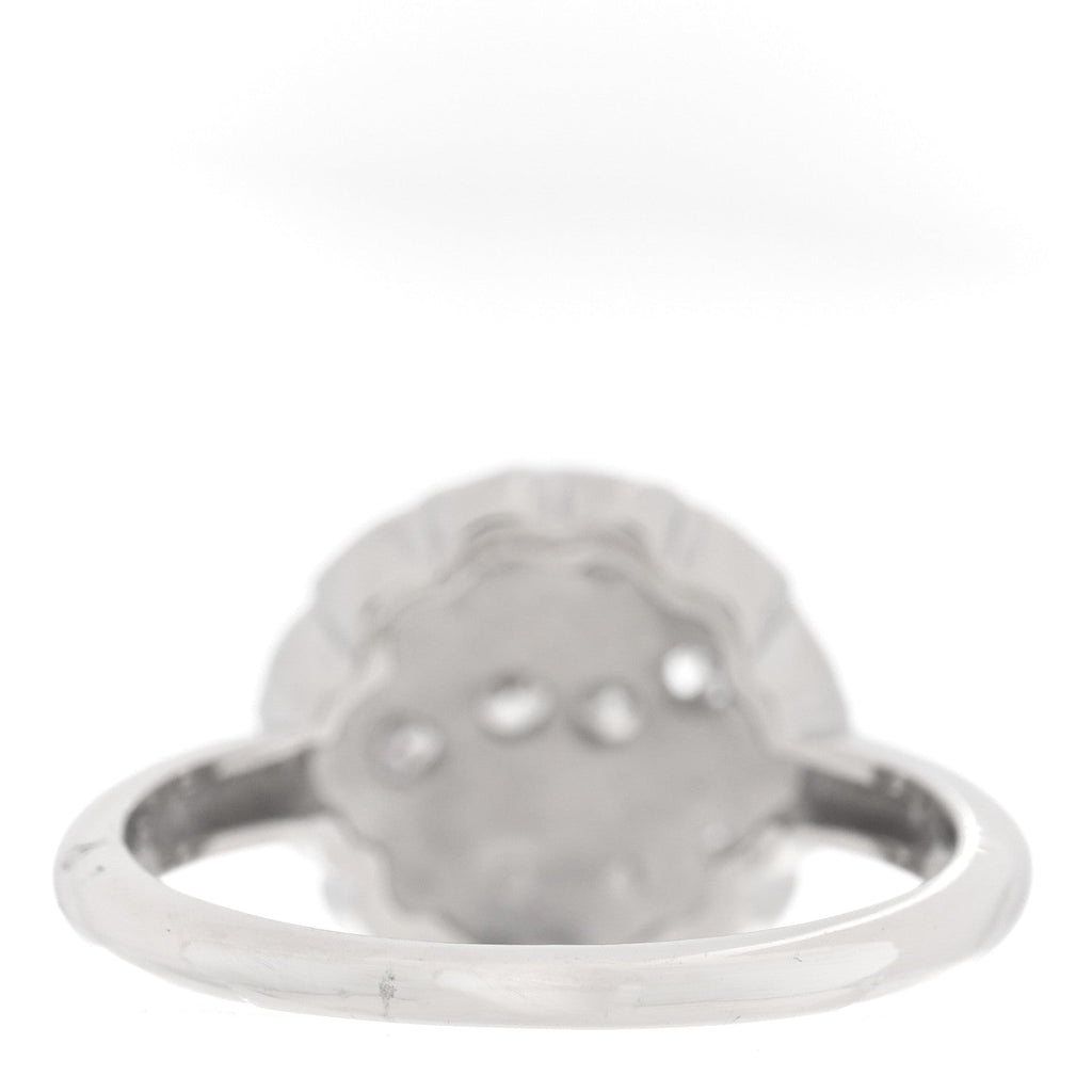 14K White Gold Diamond .40ctw Round Cocktail Ring 53 6.5