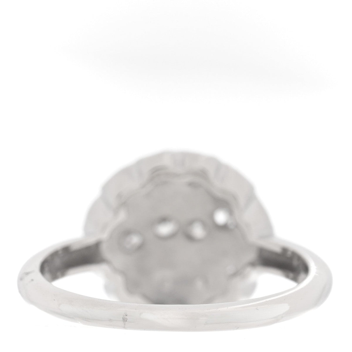 14K White Gold Diamond .40ctw Round Cocktail Ring 53 6.5