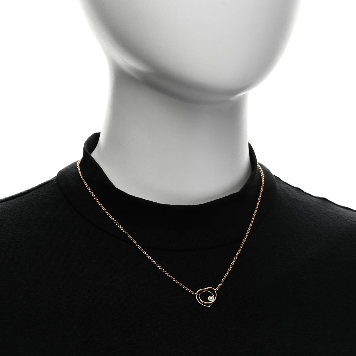 18K Rose Gold Diamond TPM Vertige Coeur Necklace ST