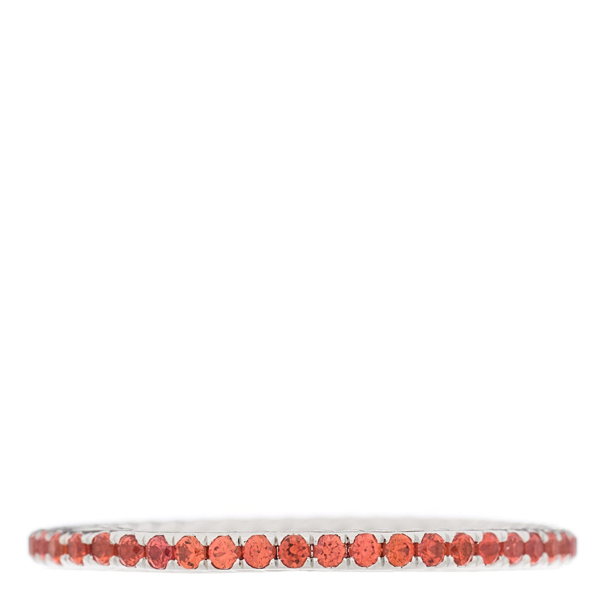 Platinum Orange Sapphire 1.85mm Eden Eternity Band Ring 67 11.75