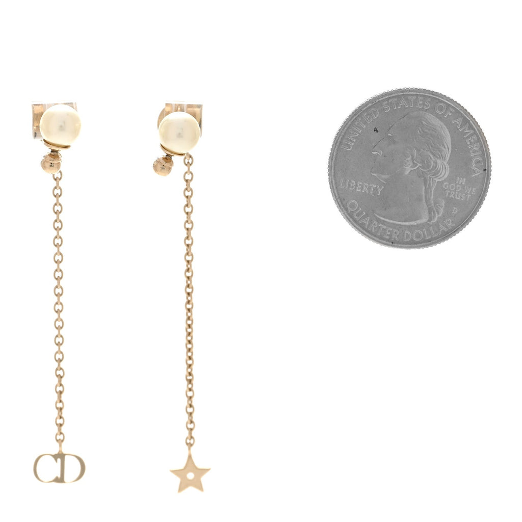 Pearl La Petite Tribale Dangle Chain Earrings Gold