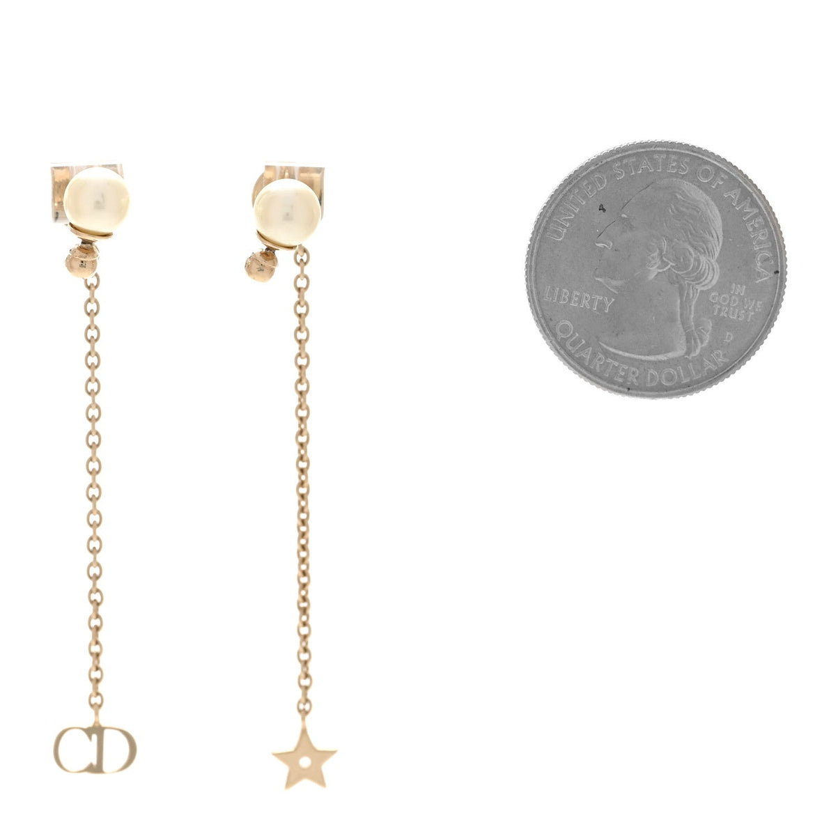 Pearl La Petite Tribale Dangle Chain Earrings Gold
