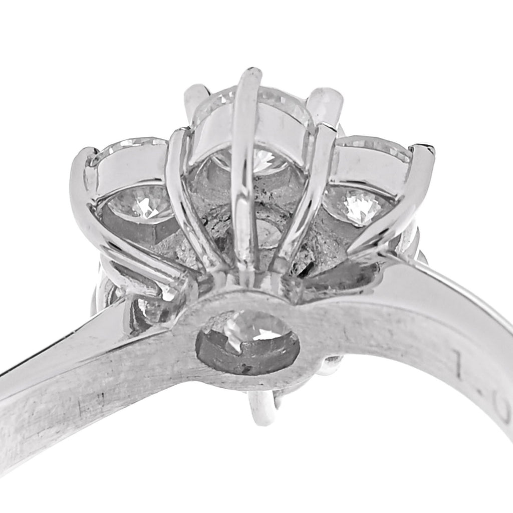 Platinum Diamond 1.02ctw Flower Ring 54 7