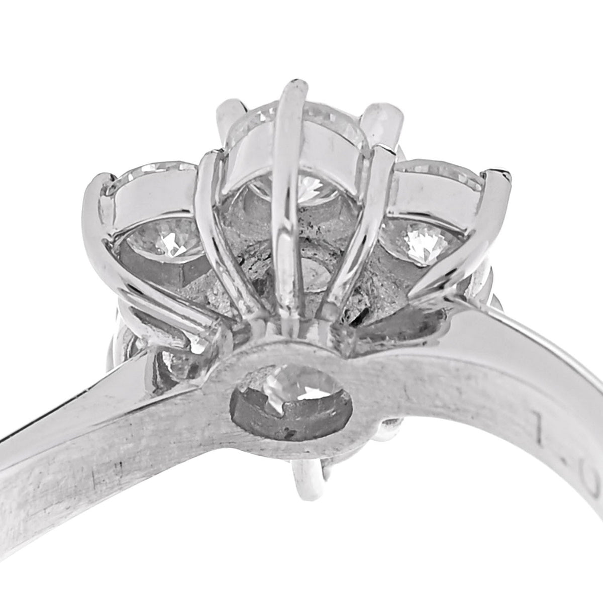 Platinum Diamond 1.02ctw Flower Ring 54 7