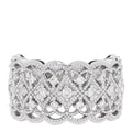 18K White Gold Diamond .35ctw Milgrain Band Ring  53 6.25