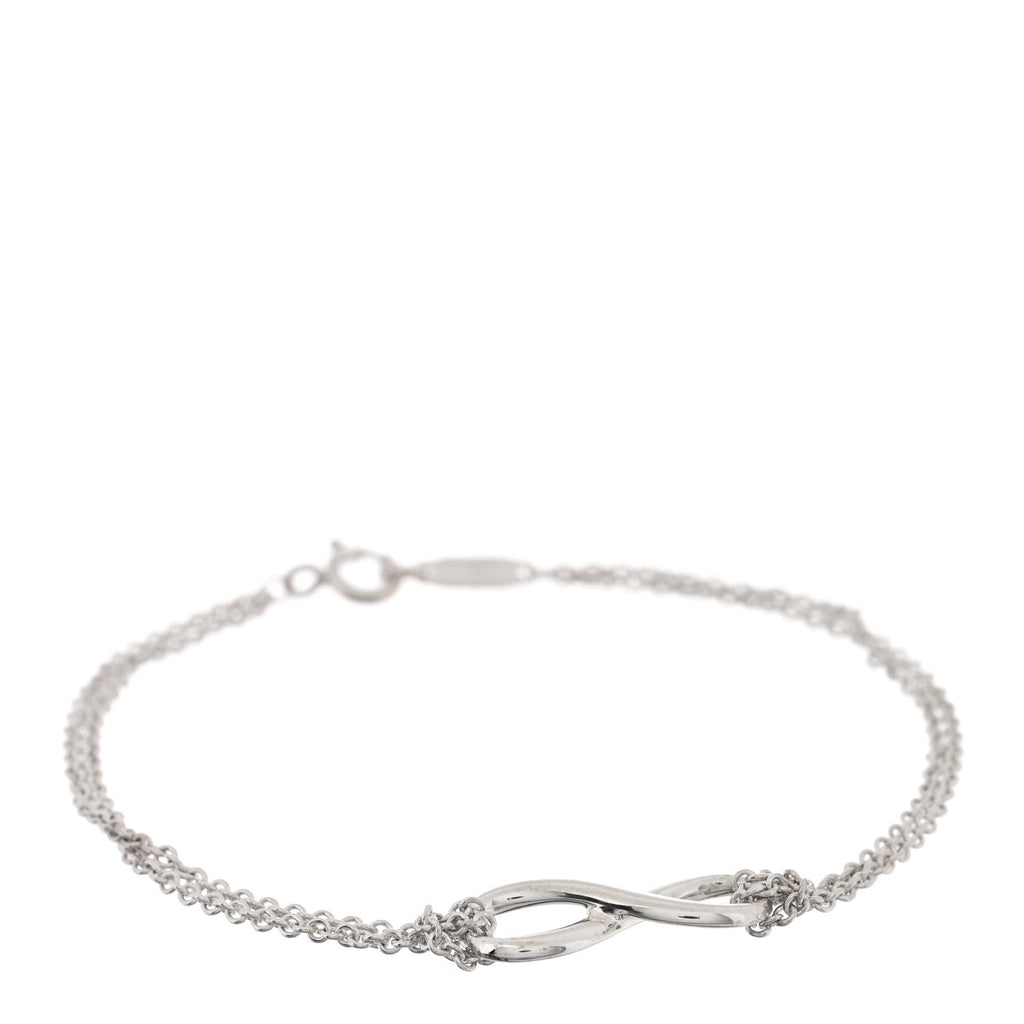 Sterling Silver Infinity Double Chain Bracelet