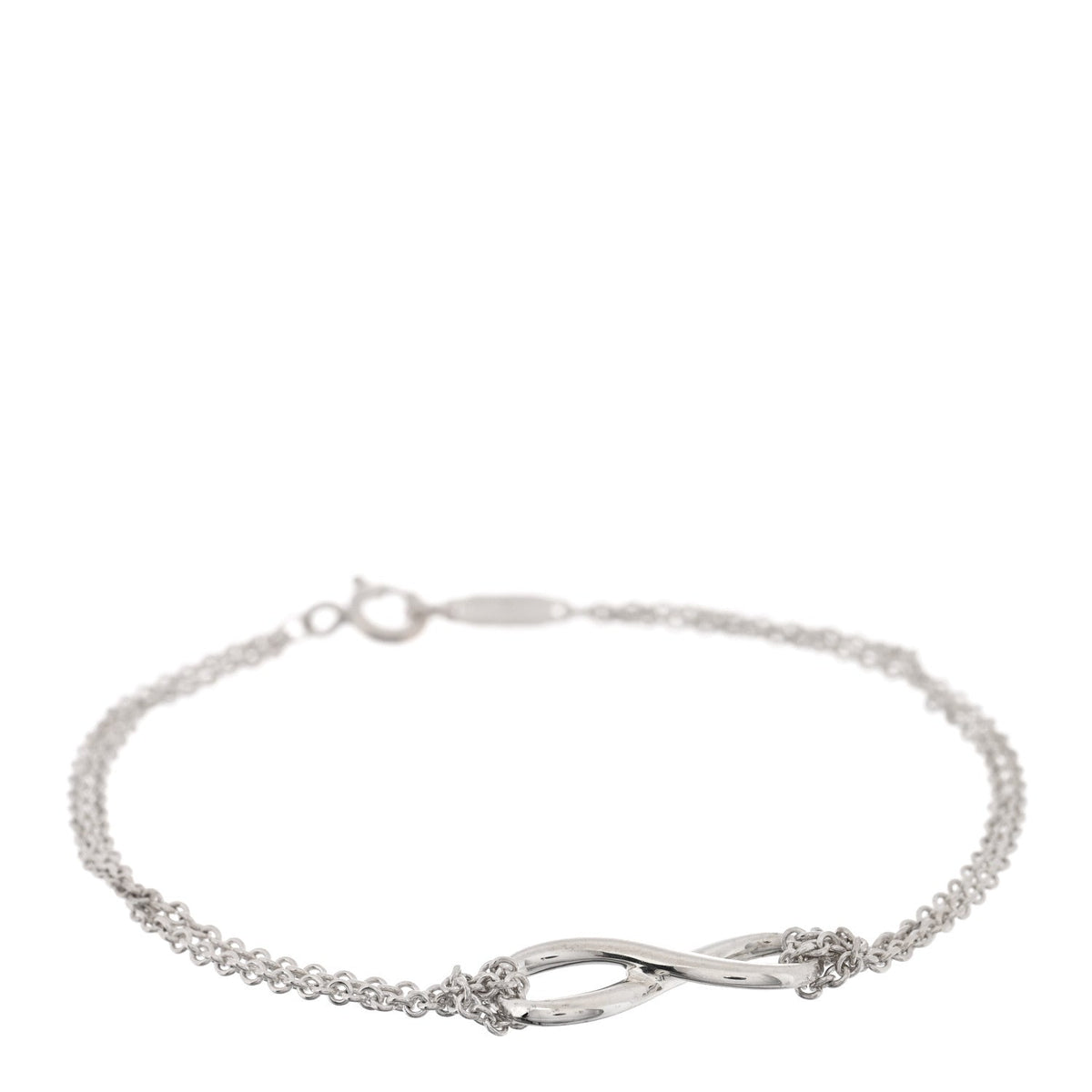 Sterling Silver Infinity Double Chain Bracelet