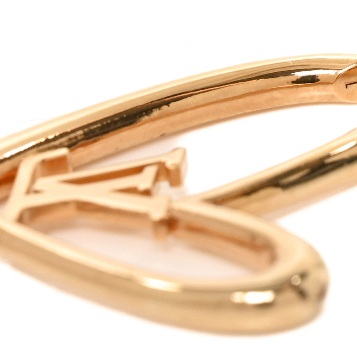 Metal Fall In Love Hoop Earrings GM Gold