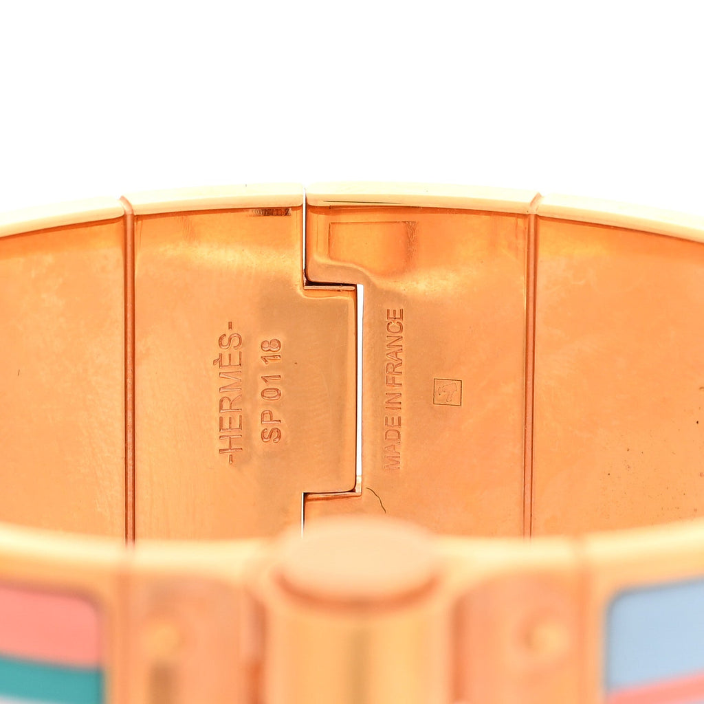 Enamel Printed Wide Sangles En Zigzag Plage Hinged Bracelet S Miami