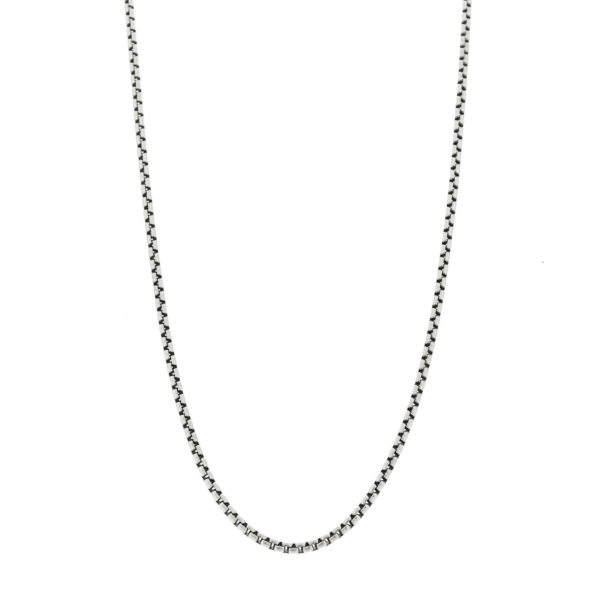 Sterling Silver 2.7mm Box Chain Necklace 20"