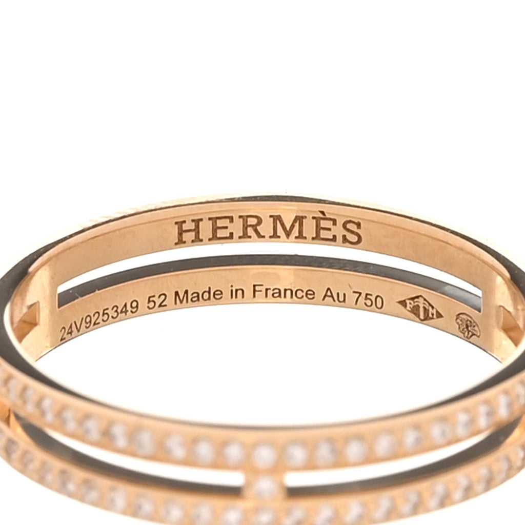 18K Rose Gold Diamond Ariane Wedding Band Ring 52 6