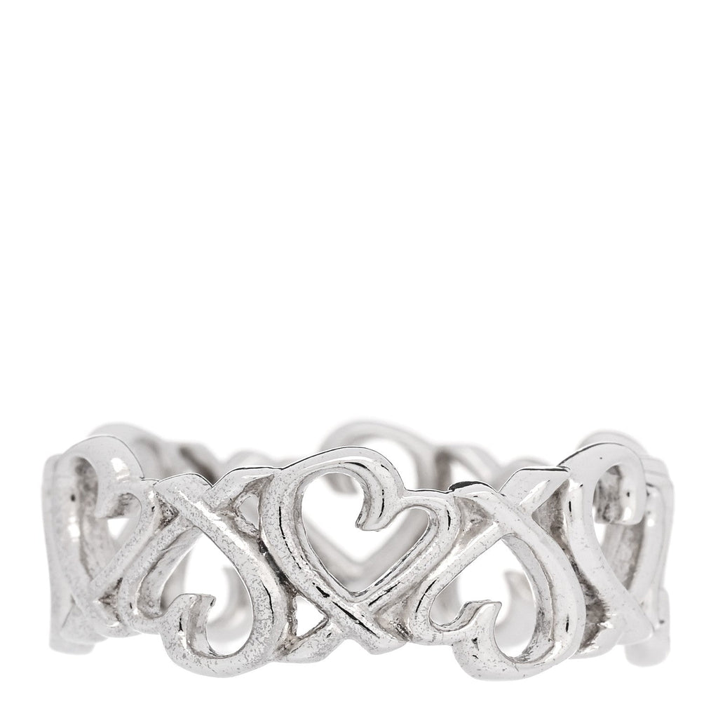 Sterling Silver Paloma Picasso Loving Heart Band Ring 54 6.75