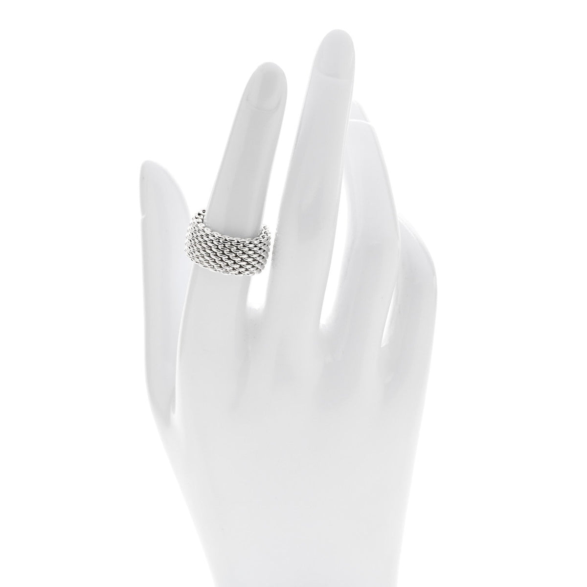 Sterling Silver Somerset Mesh Ring 51 5.75