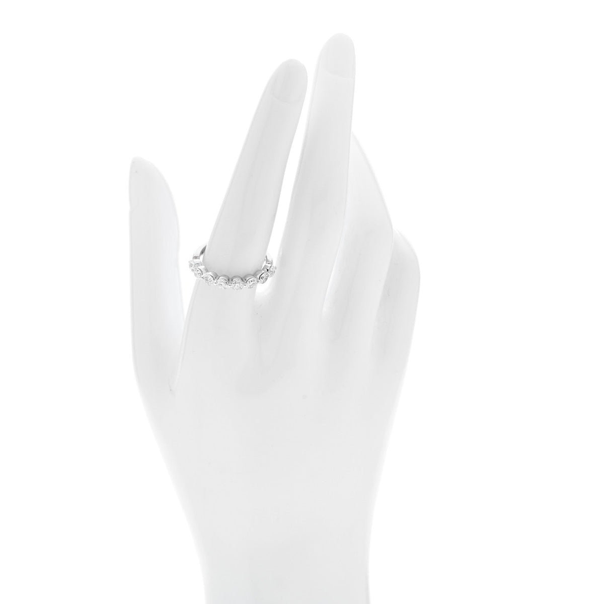 18K White Gold Diamond Floating Diamond Ring 57 8