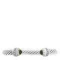 Sterling Silver Diamond Prasiolite 7mm Cable Classics Bracelet
