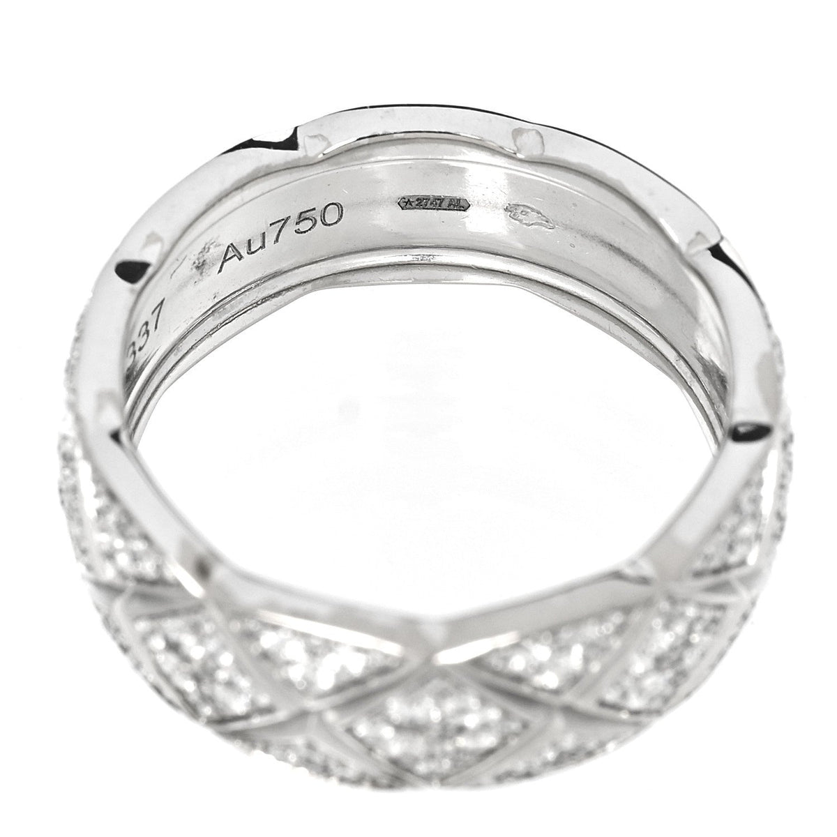 18K White Gold Diamond Small Coco Crush Pave Ring 50 5.5