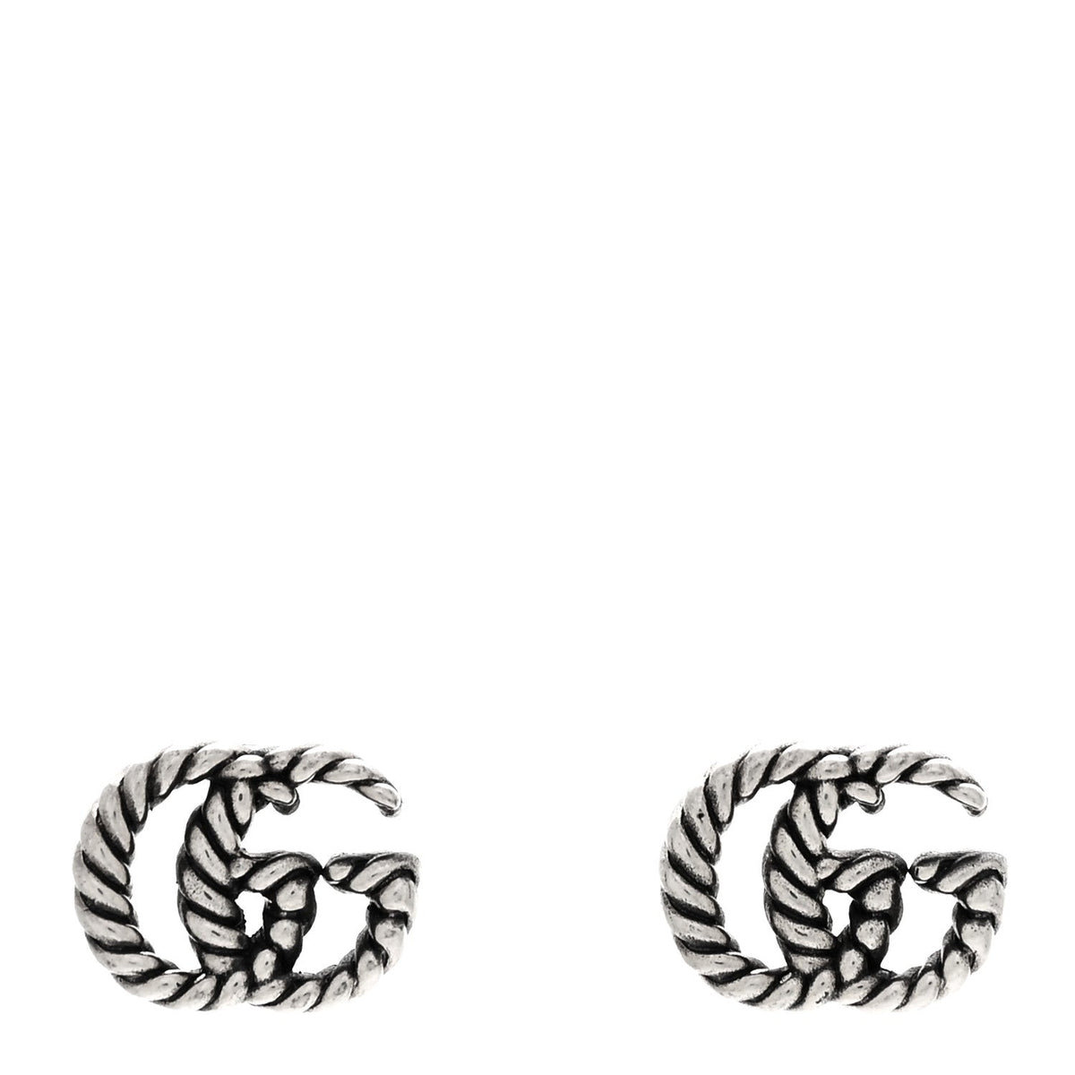 Sterling Silver Torchon Double G Earrings