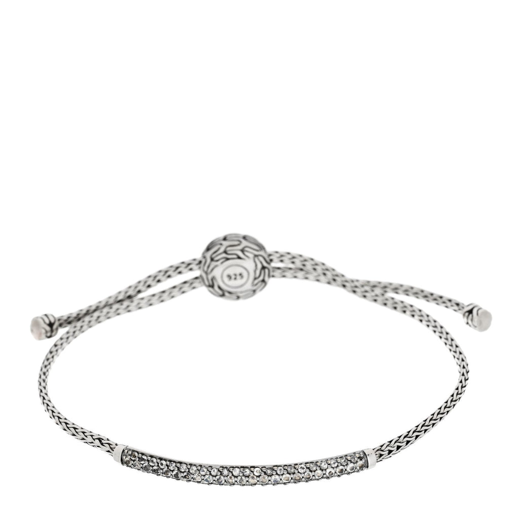 Sterling Silver Moonstone Classic Chain Pull Through Bracelet