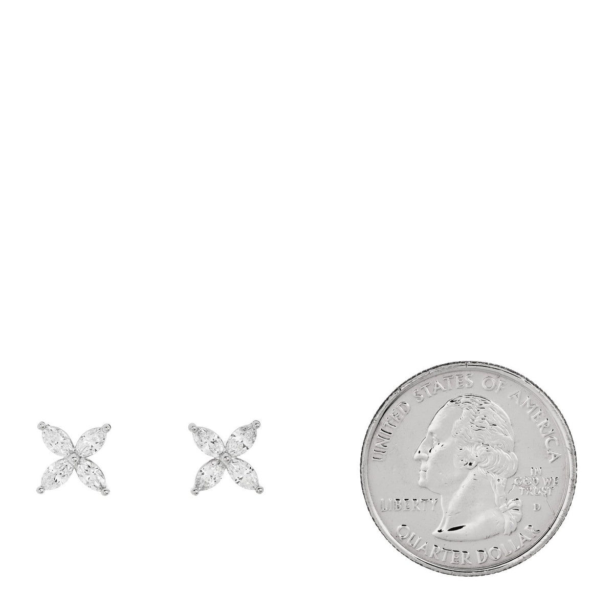Platinum Diamond .92ct Medium Victoria Earrings