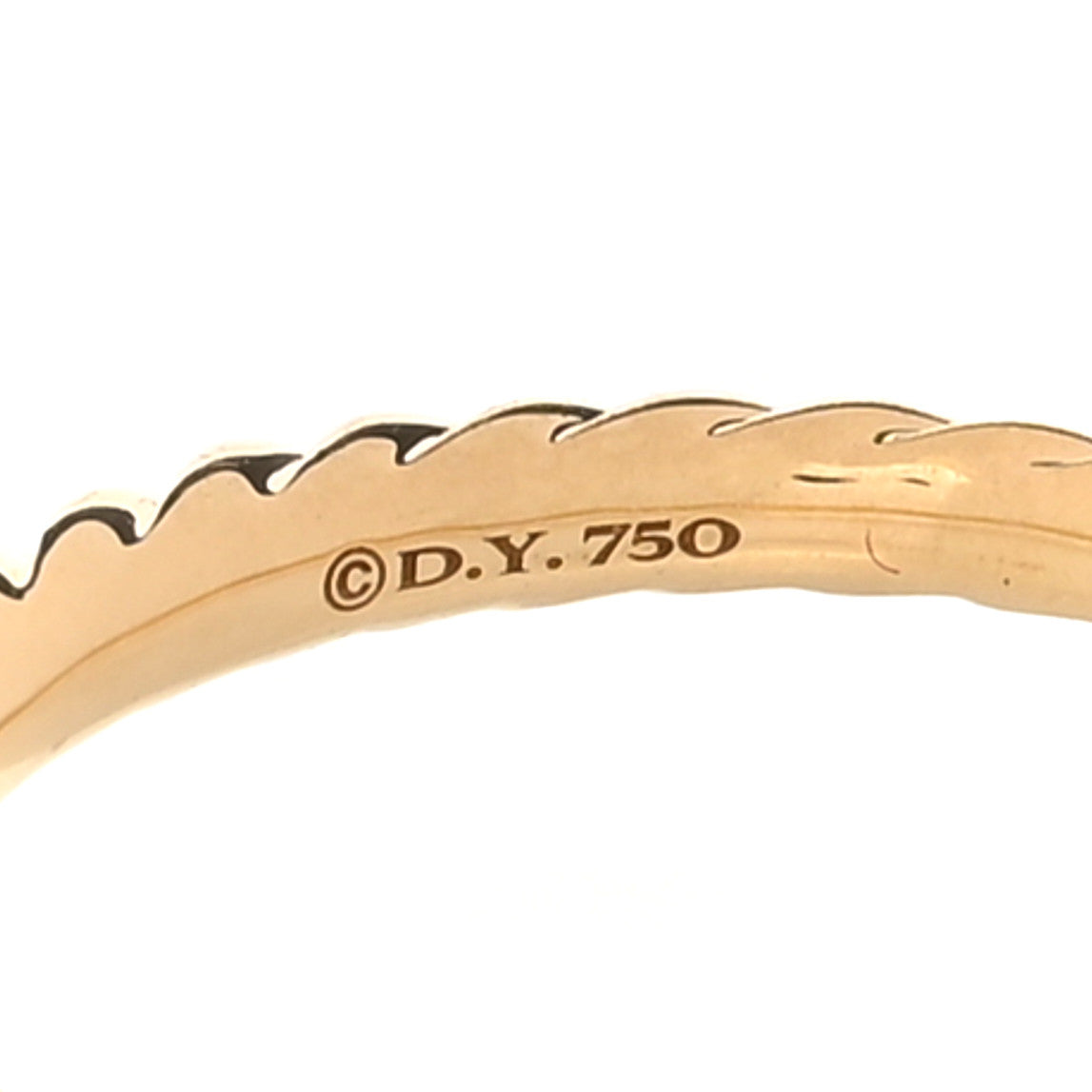 18K Yellow Gold Diamond Petite X Ring 49 5