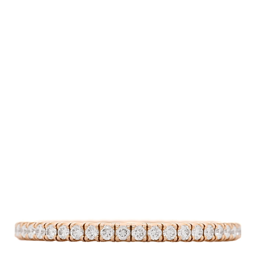 18K Pink Gold Diamond 1.5mm Étincelle de Cartier Wedding Band Ring 47 4