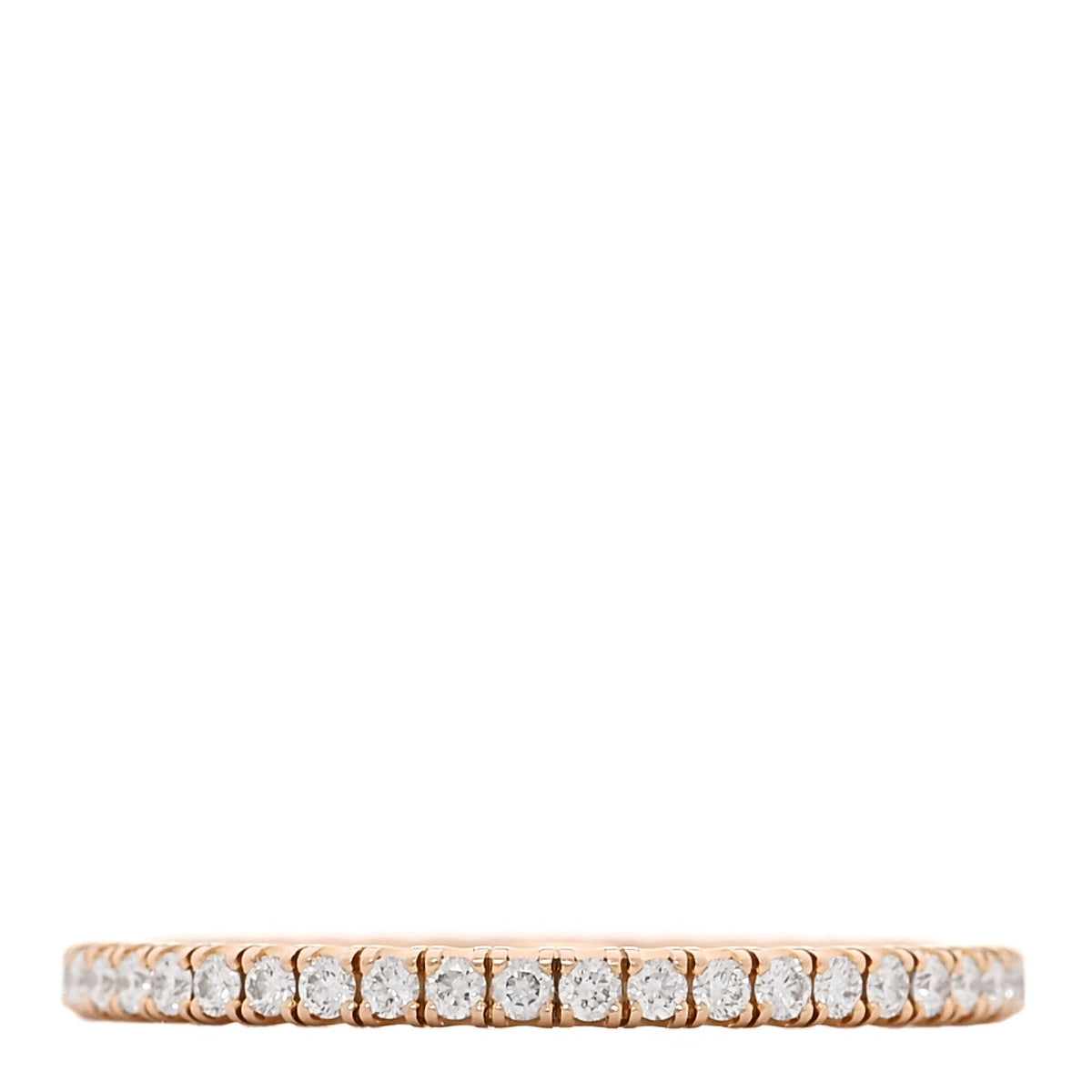 18K Pink Gold Diamond 1.5mm Étincelle de Cartier Wedding Band Ring 47 4