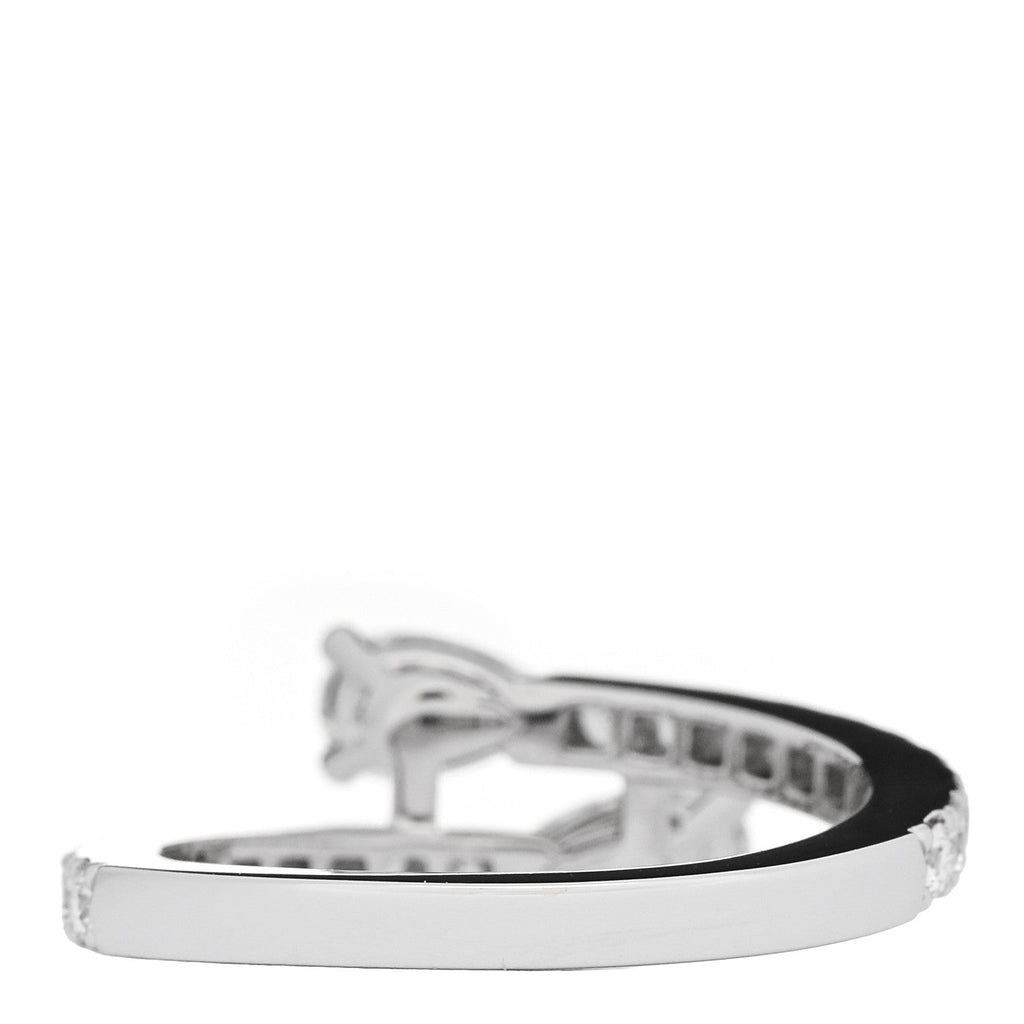 18K White Gold Diamond Duet Wraparound Ring 49 4.75