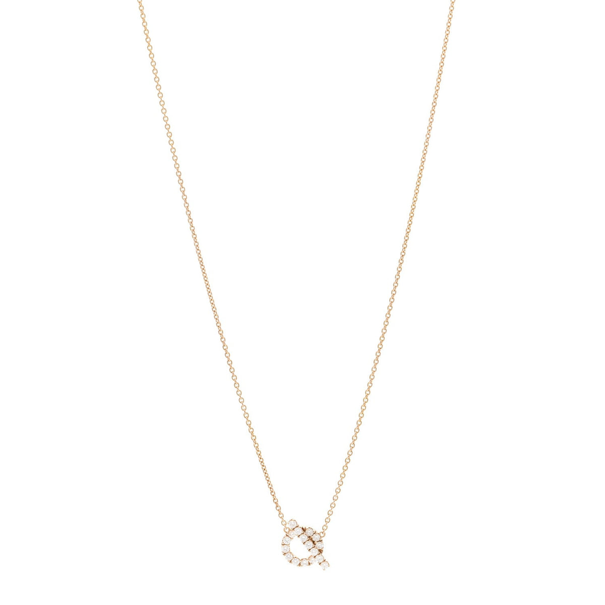 18K Rose Gold Diamond Finesse Pendant Necklace