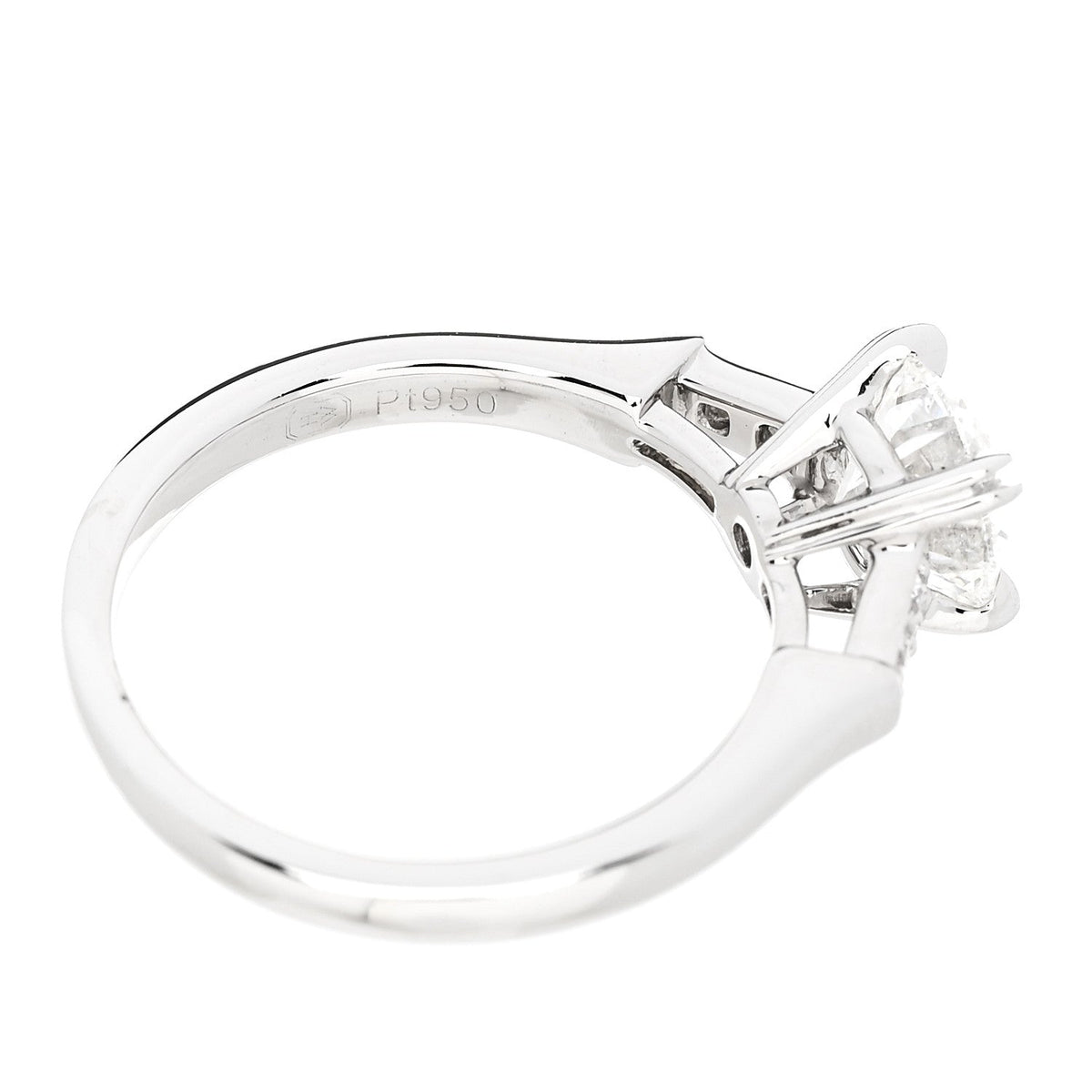 Platinum Diamond .91ct Round Brilliant Cut Engagement Ring 47 4