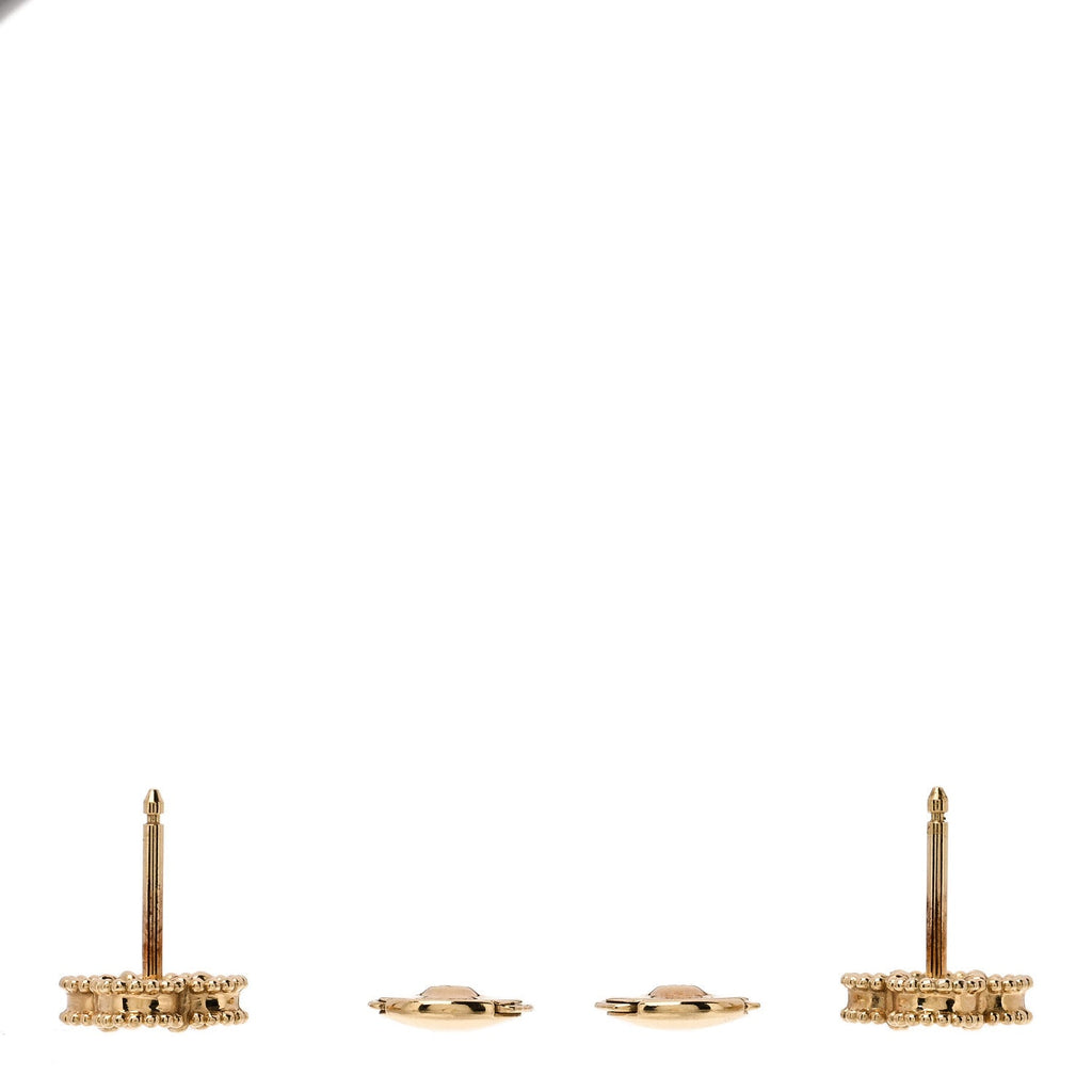 18K Yellow Gold Black Onyx Sweet Alhambra Earrings