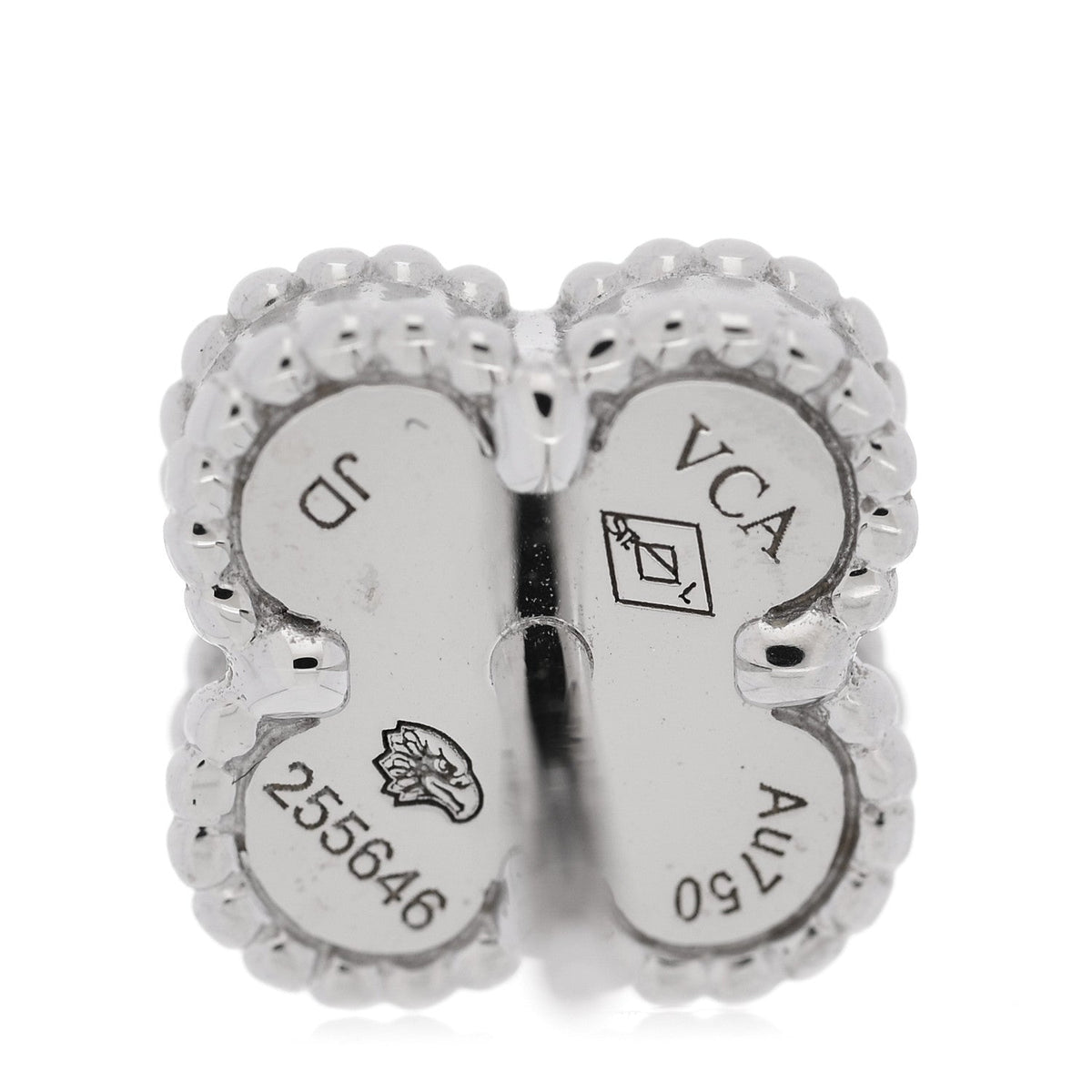 18K White Gold Mother of Pearl Sweet Alhambra Earrings