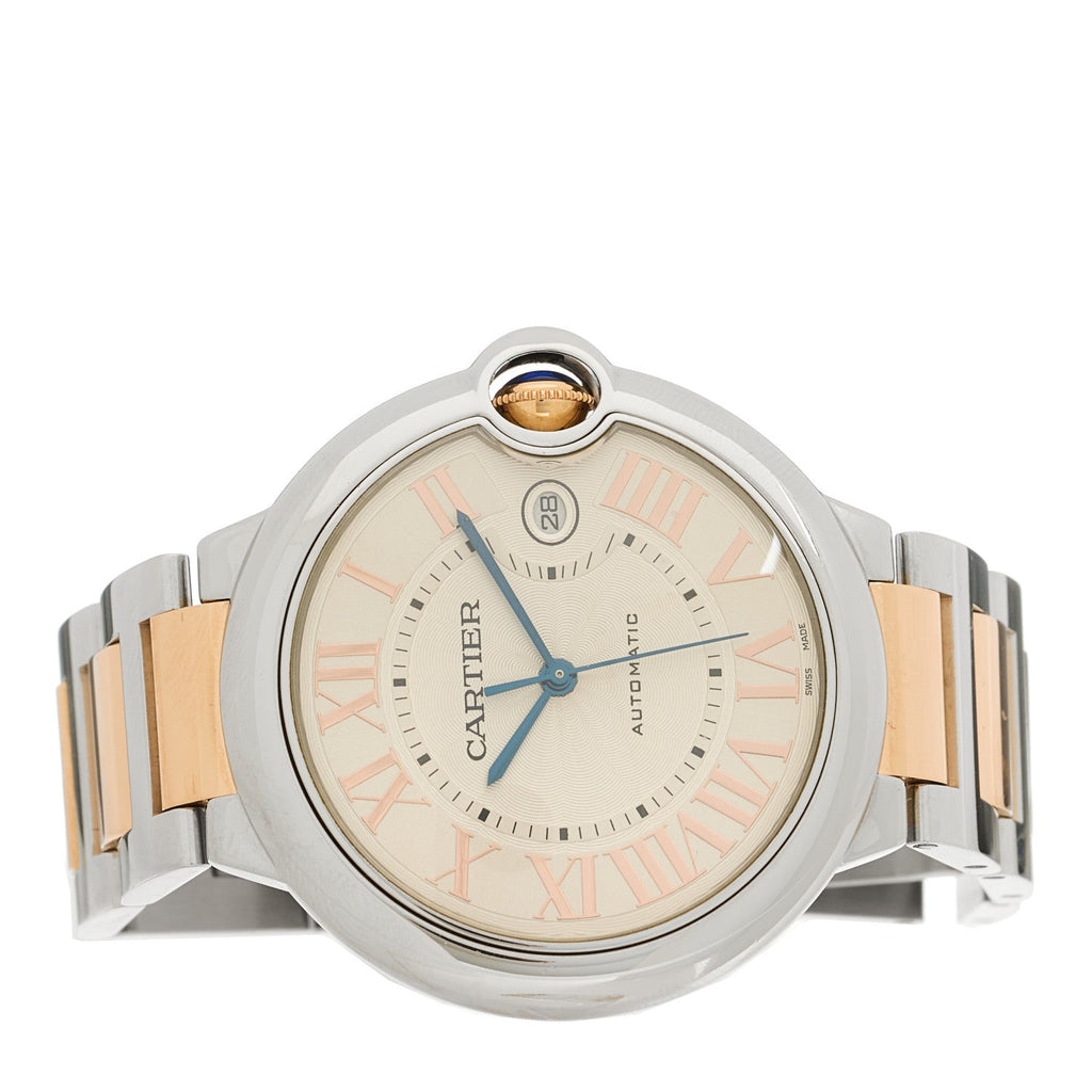 Stainless Steel 18K Pink Gold 42mm Ballon Bleu De Cartier Automatic Watch