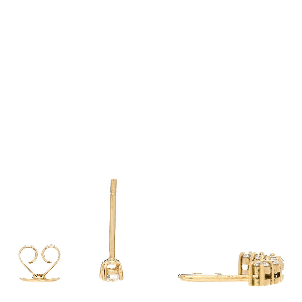 18K Yellow Gold Diamond Earring Jacket