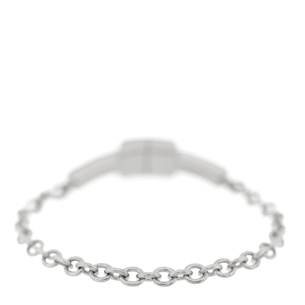 18K White Gold Diamond T Chain Ring 53 6.5