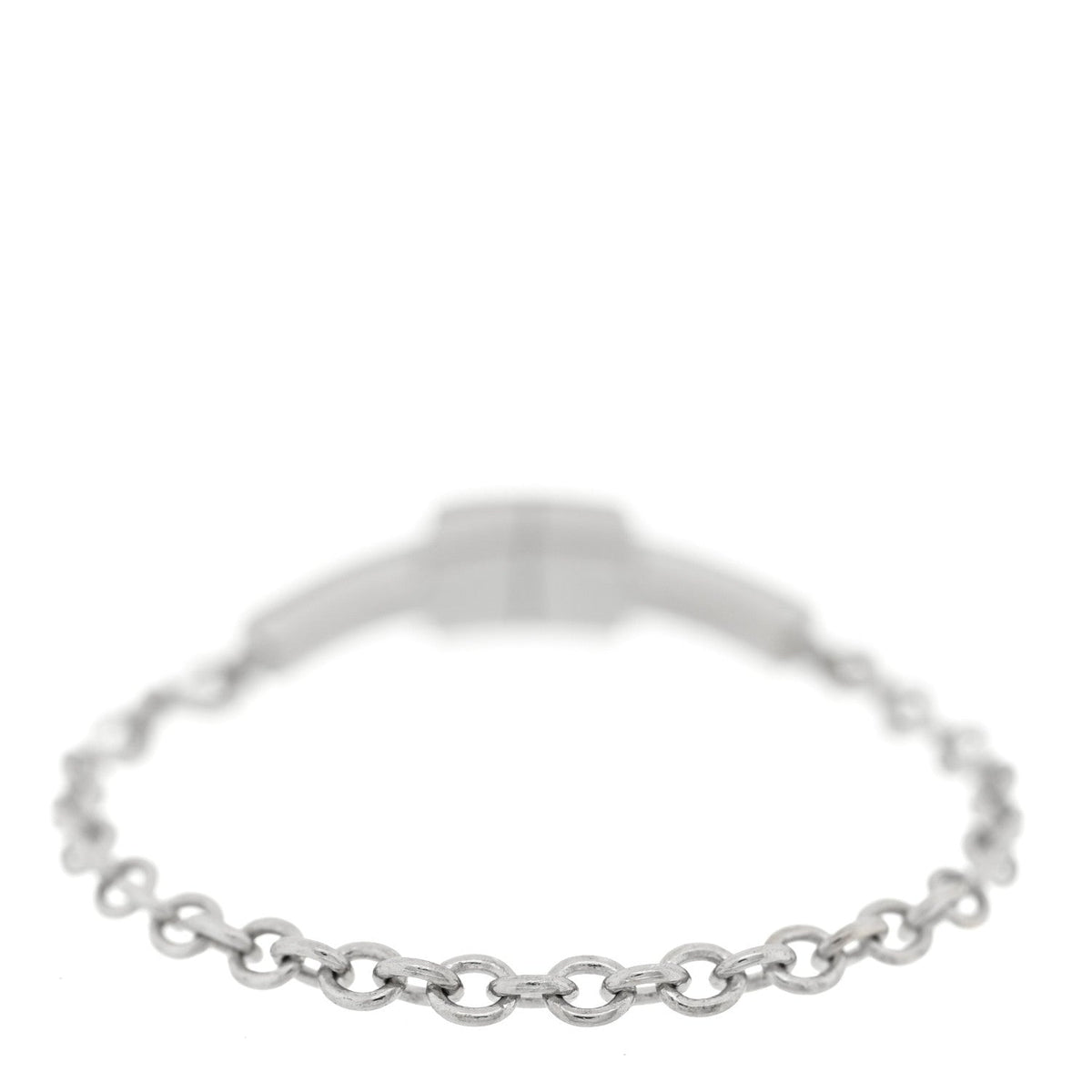 18K White Gold Diamond T Chain Ring 53 6.5