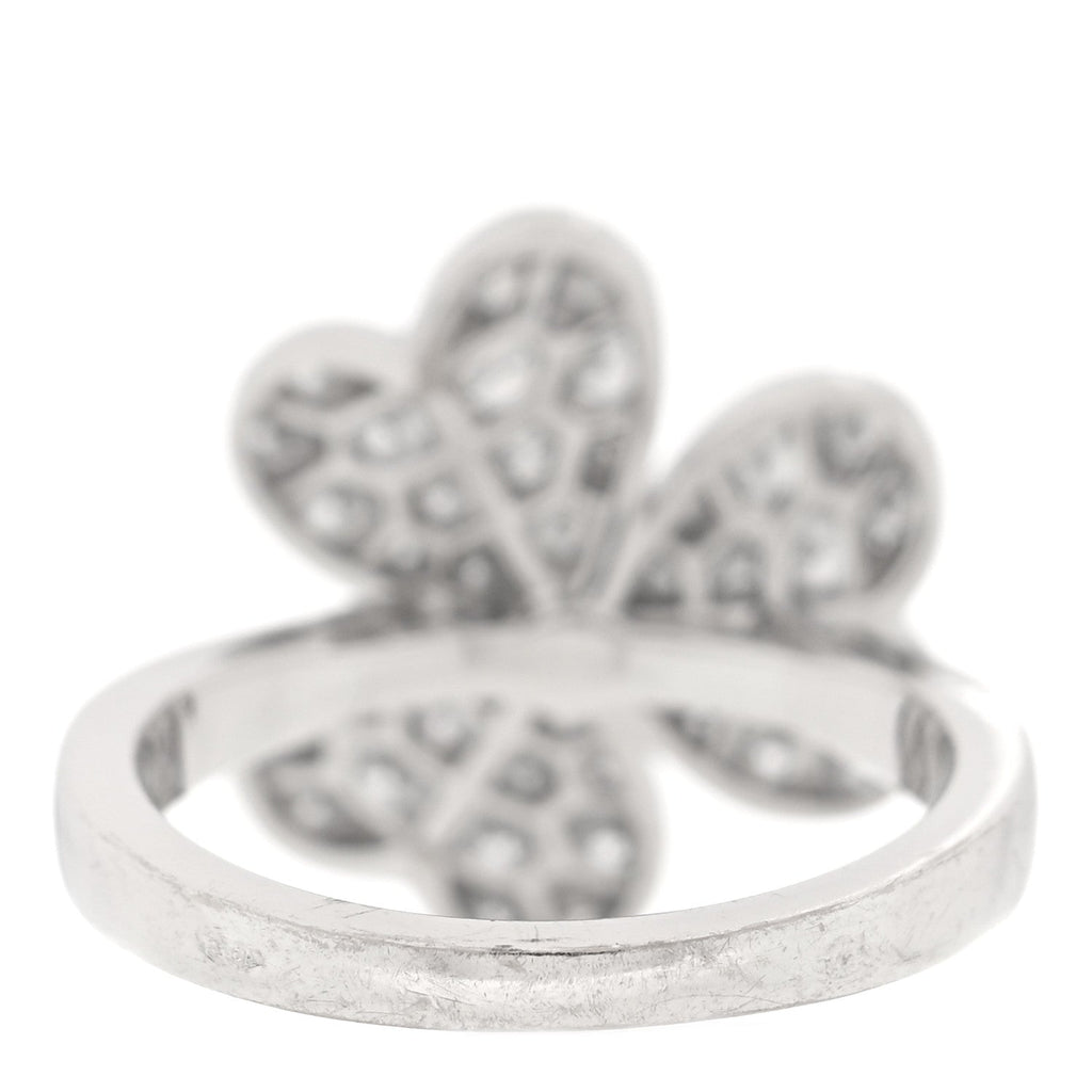 18K White Gold Diamond Small Frivole Ring 48 4.5