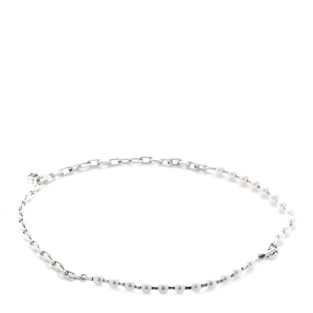 Sterling Silver Freshwater Cultured Pearl HardWear Lock Bracelet
