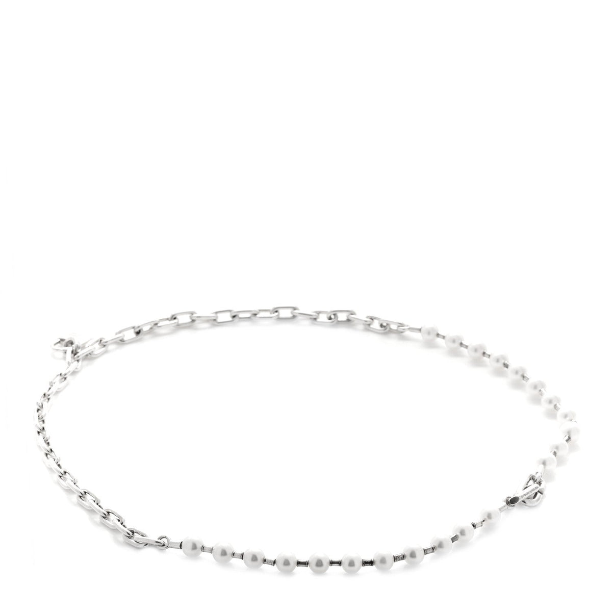 Sterling Silver Freshwater Cultured Pearl HardWear Lock Bracelet