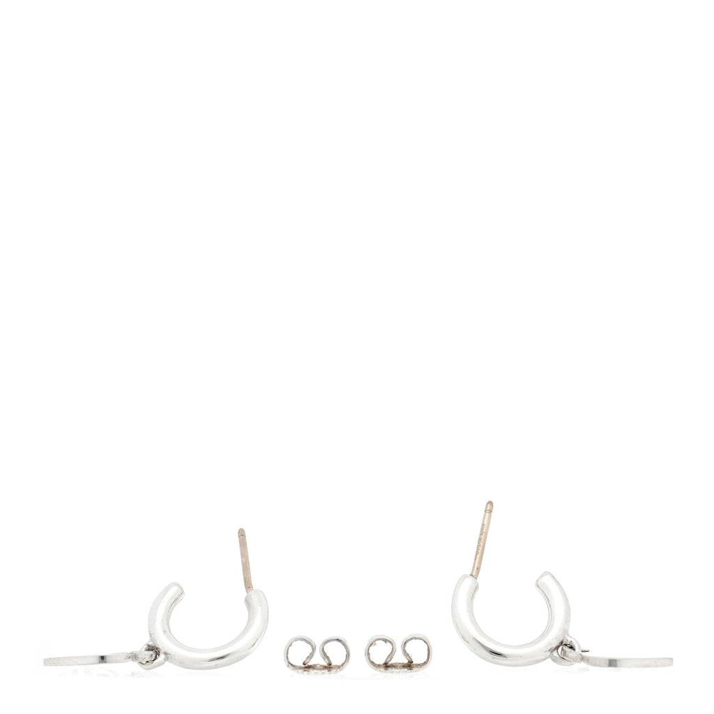 Sterling Silver Diamond Mini Return To Tiffany Heart Hoop Earrings