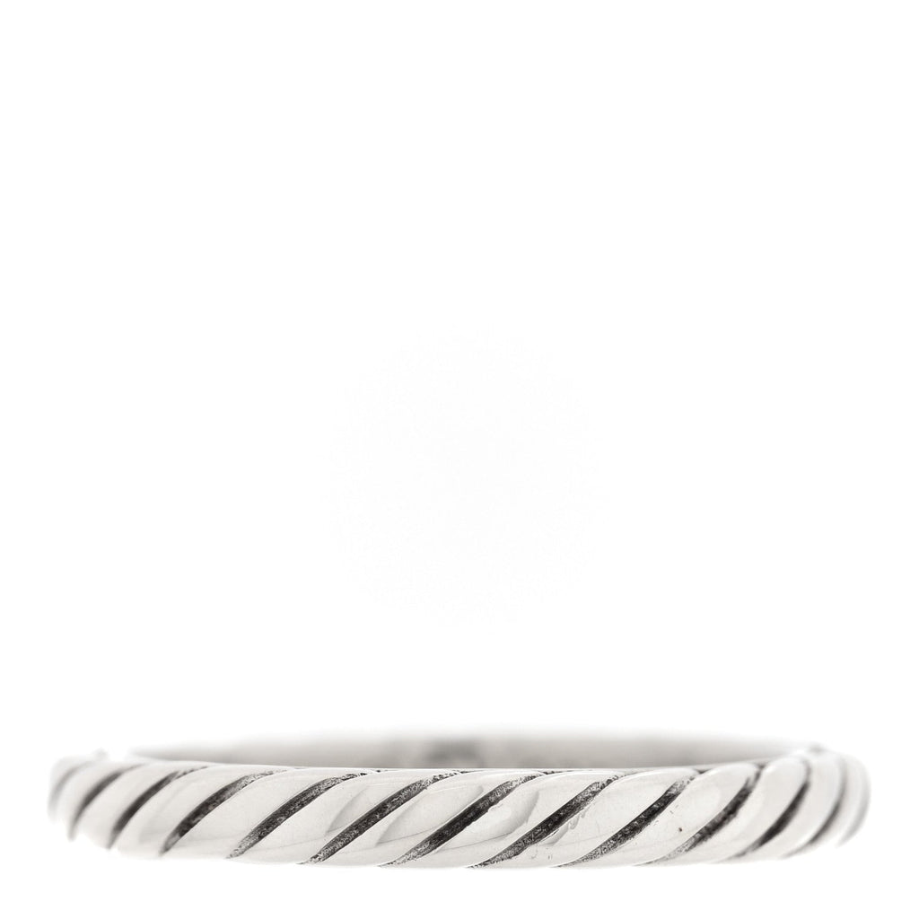 Sterling Silver Cable Classics Band Ring 52 6