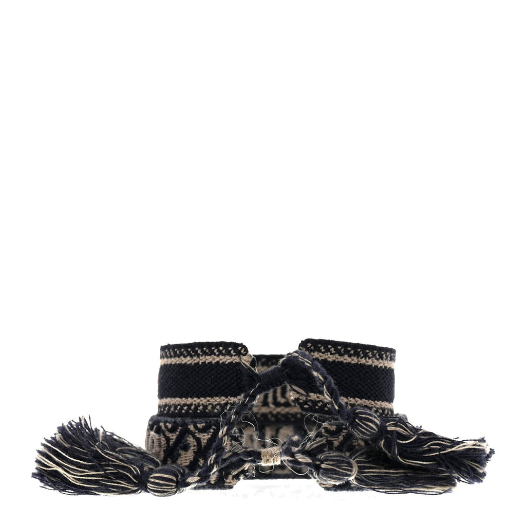 Woven Cotton J'Adior Friendship Bracelet Set Navy
