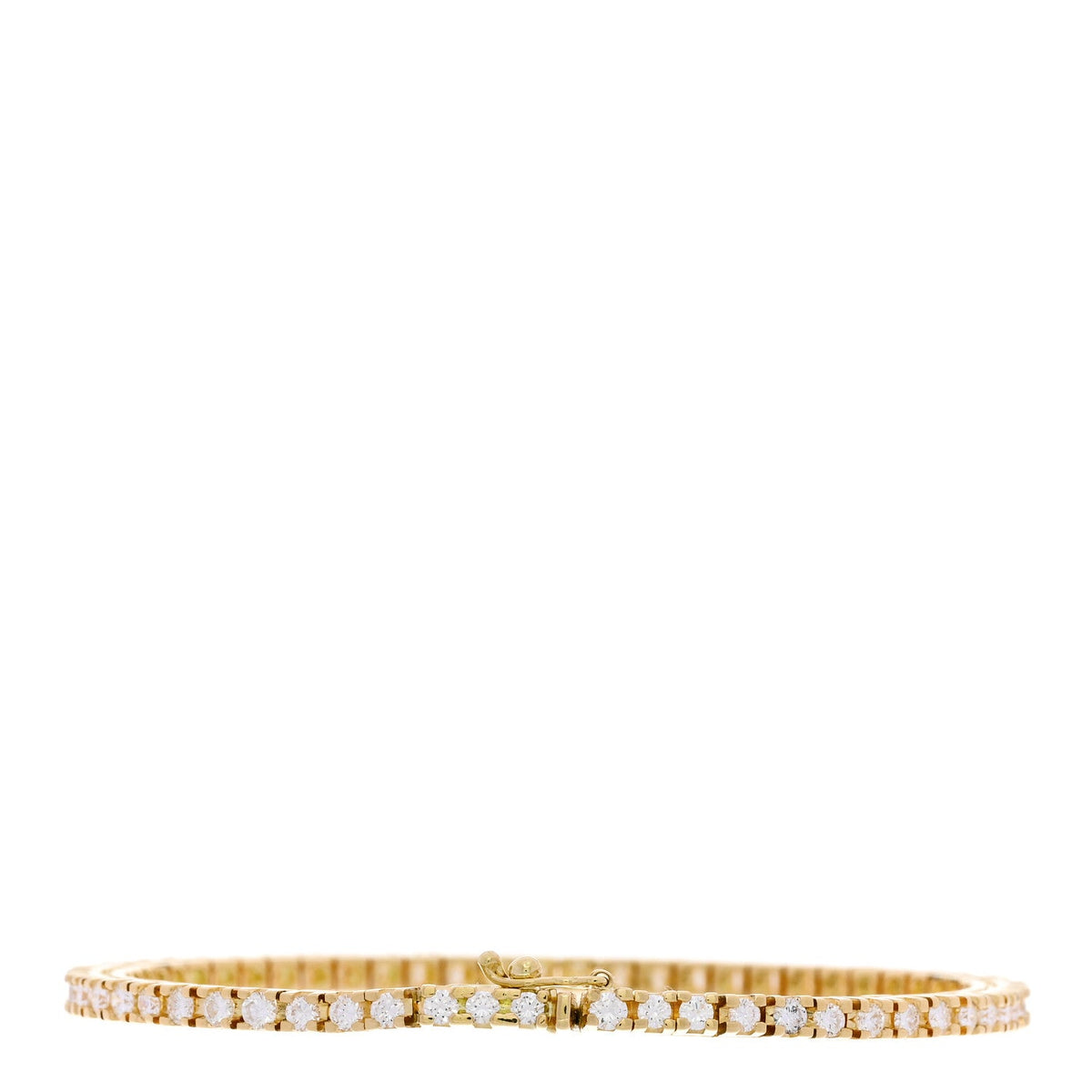 18K Yellow Gold Diamond 2.70ctw Tennis Bracelet