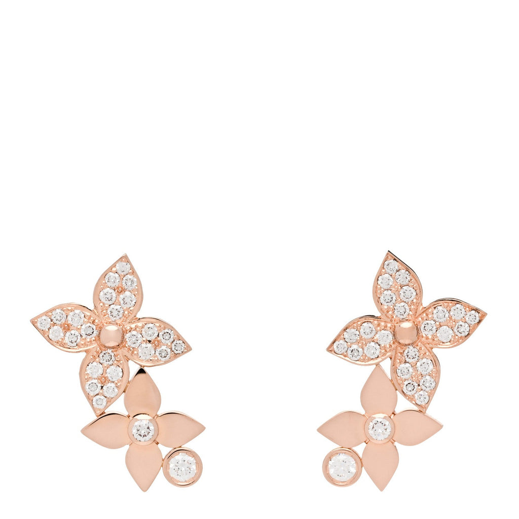 18K Pink Gold Diamond Idylle Blossom Earrings