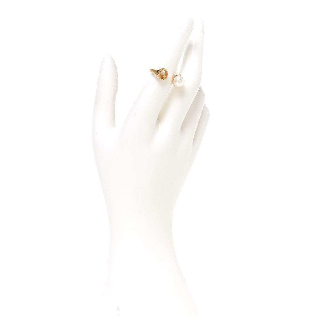 Metal Pearl GG Blondie Ring S Gold