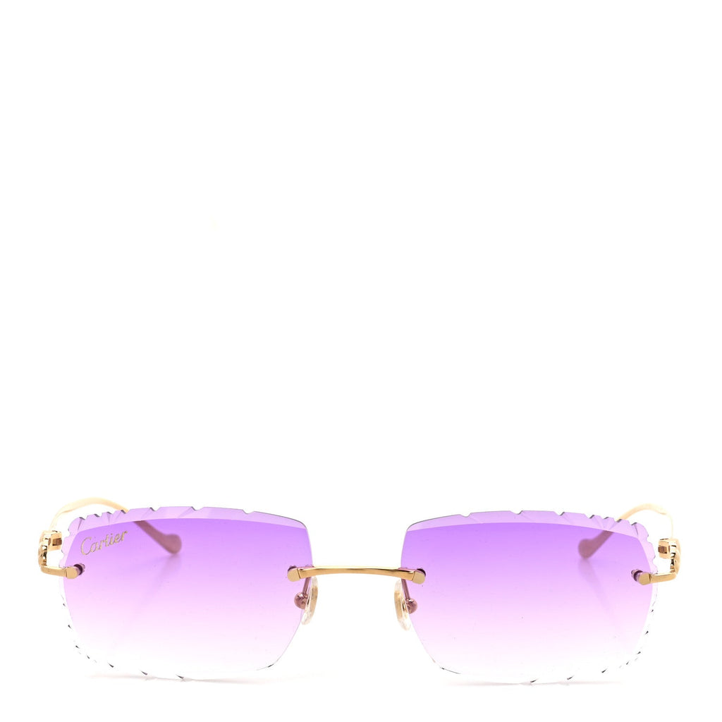 Metal Rimless Sunglasses CT0030O-002 Purple