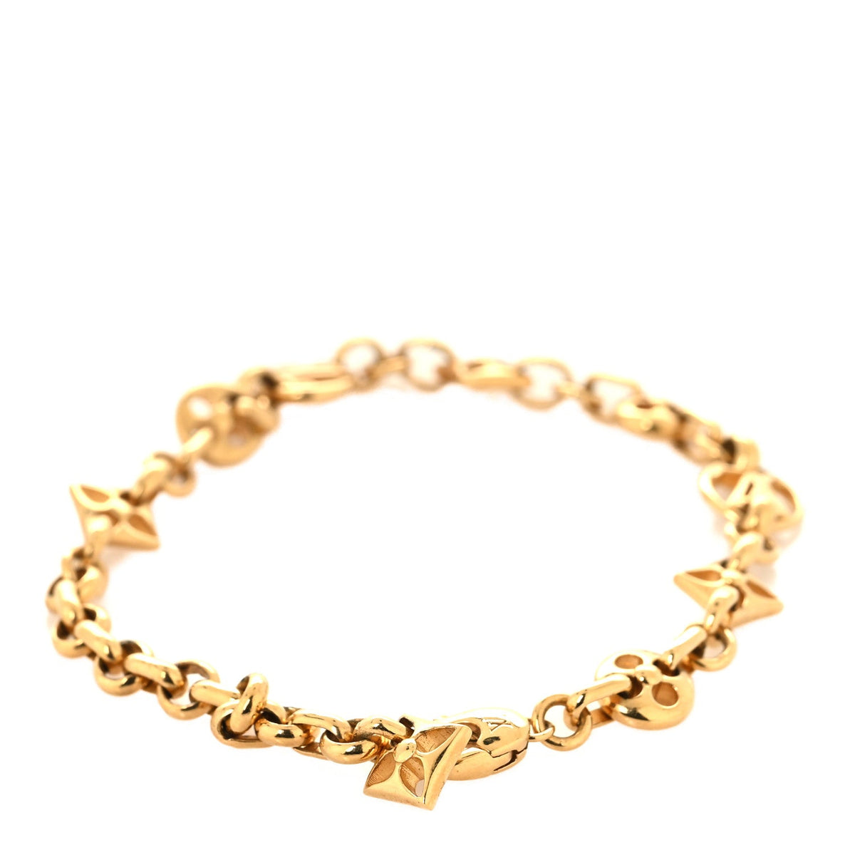 Metal Crazy In Lock Bracelet Gold