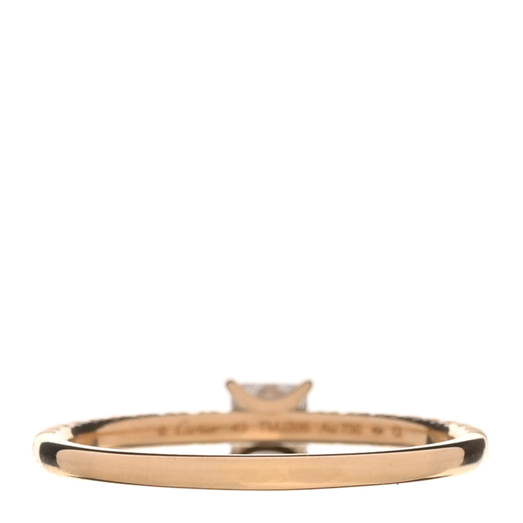 18K Yellow Gold Diamond Etincelle De Cartier Princess Cuf Paved Ring 49 4.75