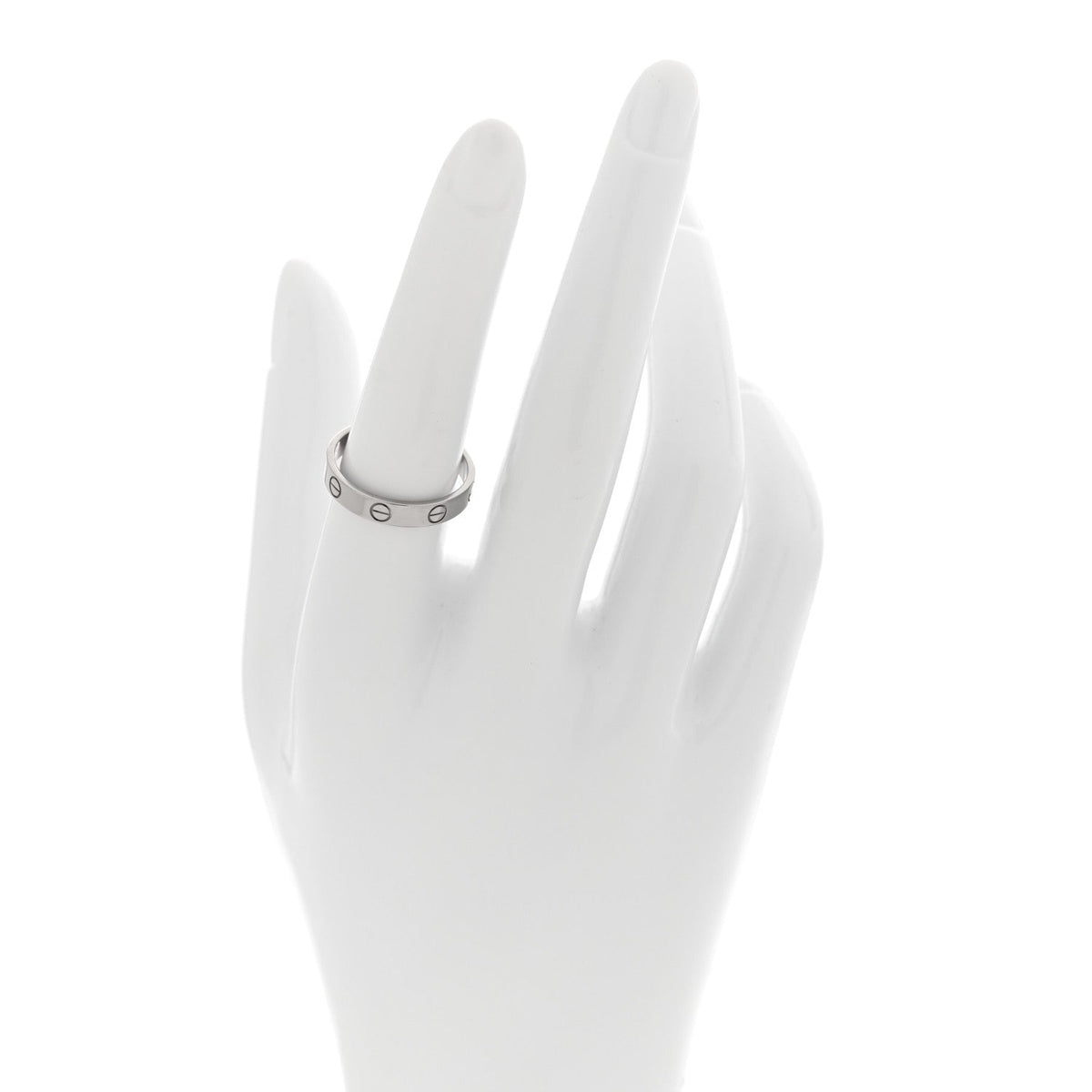 18K White Gold 3.5mm LOVE Wedding Band Ring 55 7.25