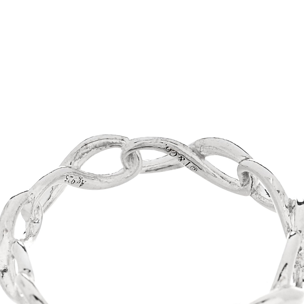 Sterling Silver Narrow Infinity Band Ring 49 5